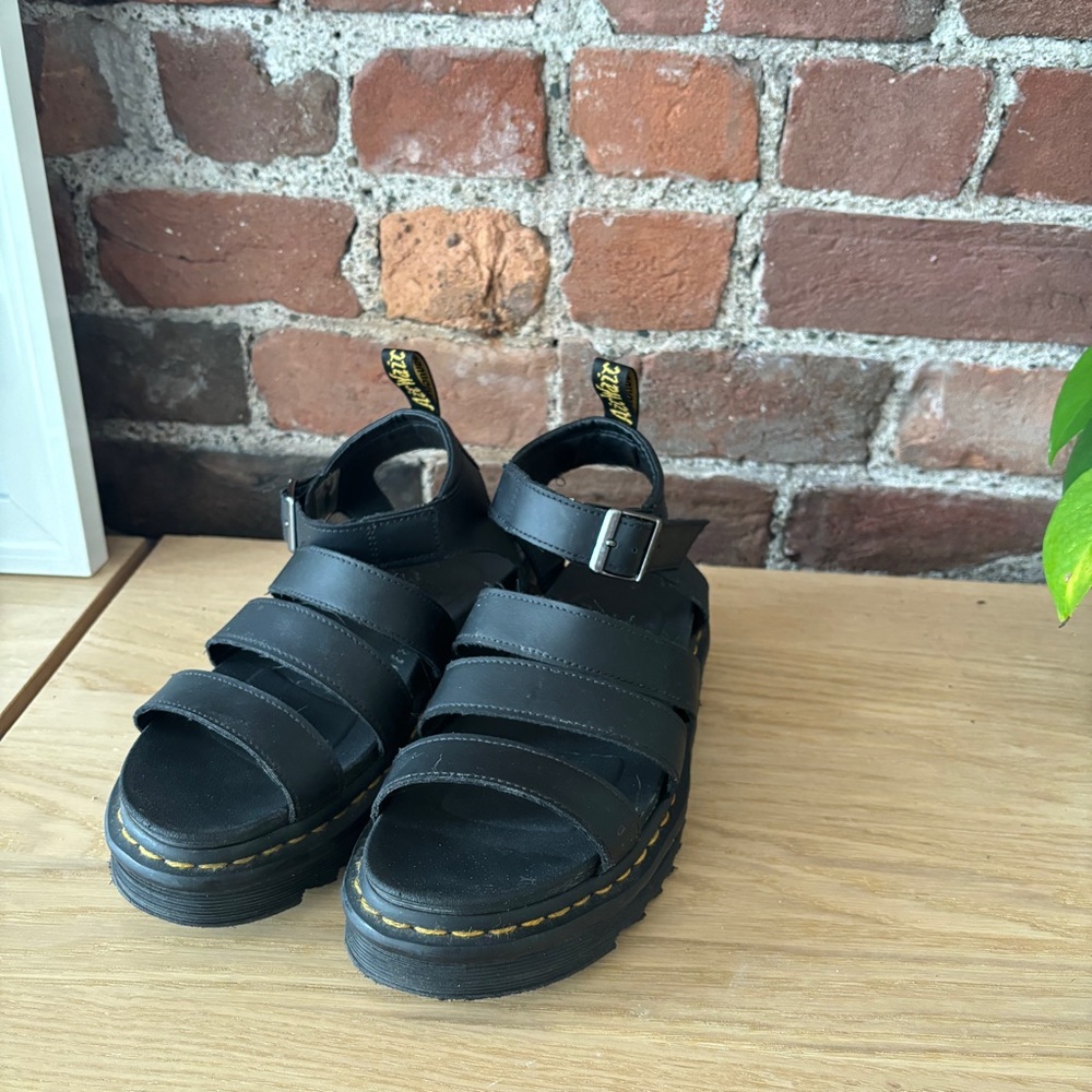 Dr.Martens Blaire Hydro Platform Sandals Leather Strap